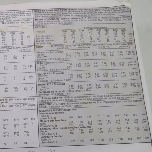 McCall's 2256 sewing pattern size 22 to 26 w, 40-44 EASY dress, jumper UNCUT - Picture 8 of 10